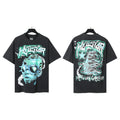New H Hell Star Series Printed T Shirt Pure Cotton Vintage Washed Loose Short Sleeve Unisex Casual Tee
