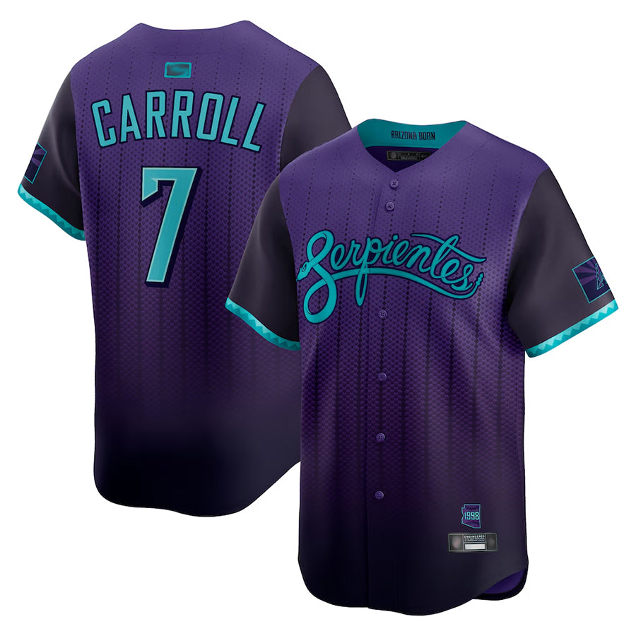 Blandc A.Diamondbacks #7 Corbin Carroll Player Purple City Connect Limited Personalized Stitched Jerseys
