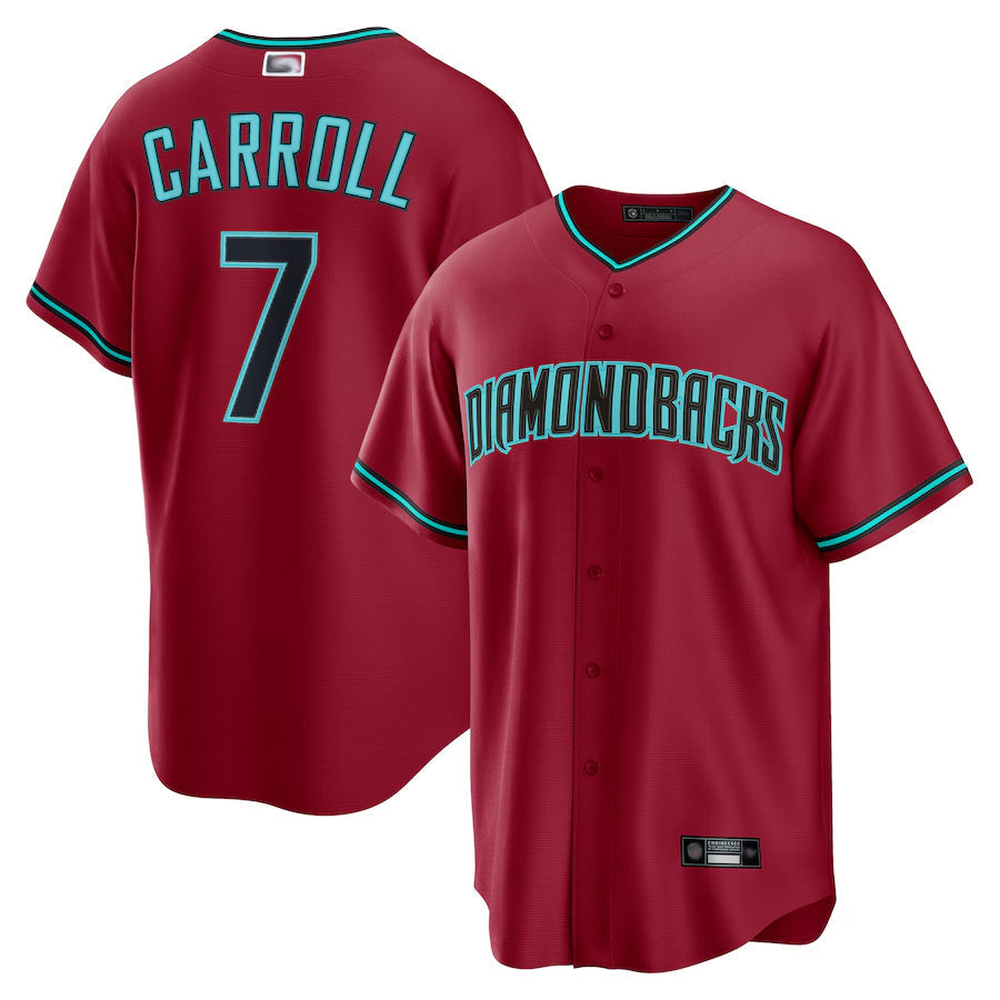 Blandc A.Diamondbacks #7 Corbin Carroll Player Red Home Replica Personalized Stitched Jerseys