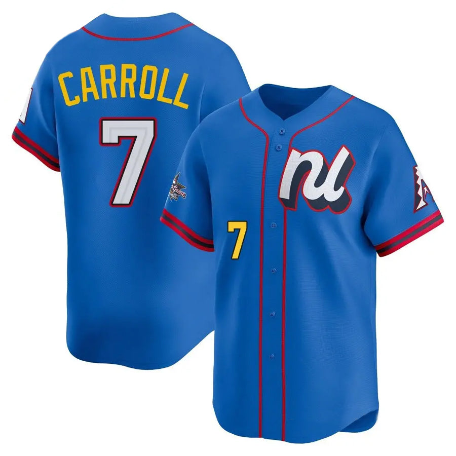 Blandc A.Diamondbacks #7 Corbin Carroll Player Blue All-Star Edition Limited Personalized Stitched Jerseys