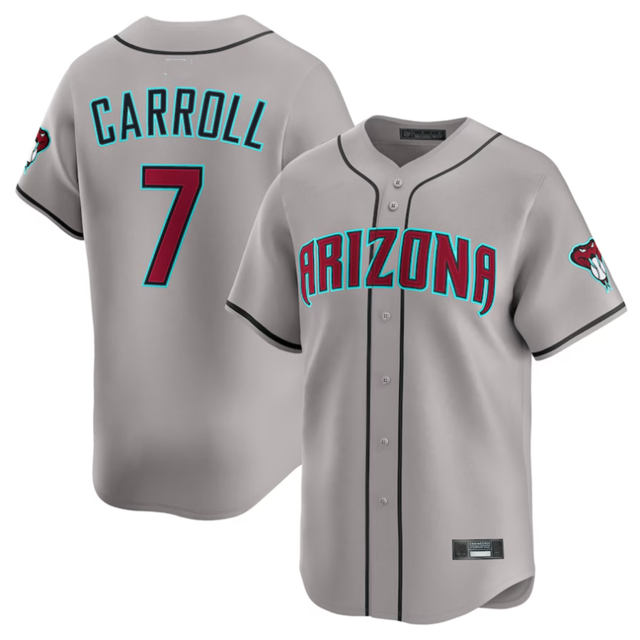 Blandc A.Diamondbacks #7 Corbin Carroll Player Gray Limited American Personalized Stitched Jerseys
