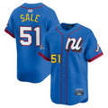 Blandc A.Braves #51 Chris Sale Player Blue National League Limited Stitched Jerseys