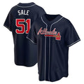 Blandc A.Braves #51 Chris Sale Player Navy City Connect Stitched Jerseys