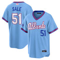 Blandc A.Braves #51 Chris Sale Player Powder Blue 2026 City Connect T shirt Stitched Jerseys