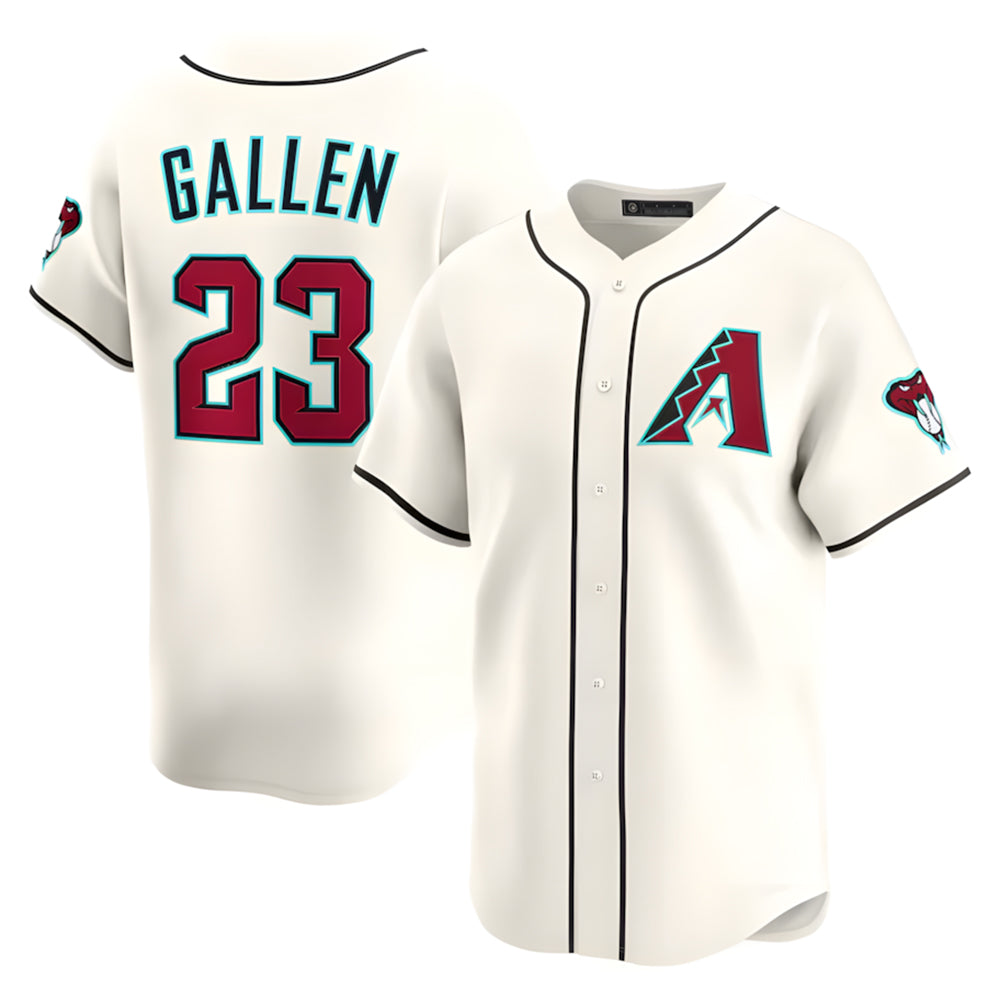 Blandc A.Diamondbacks #23 Zac Gallen Player Cream Game Limited Stitched Jerseys