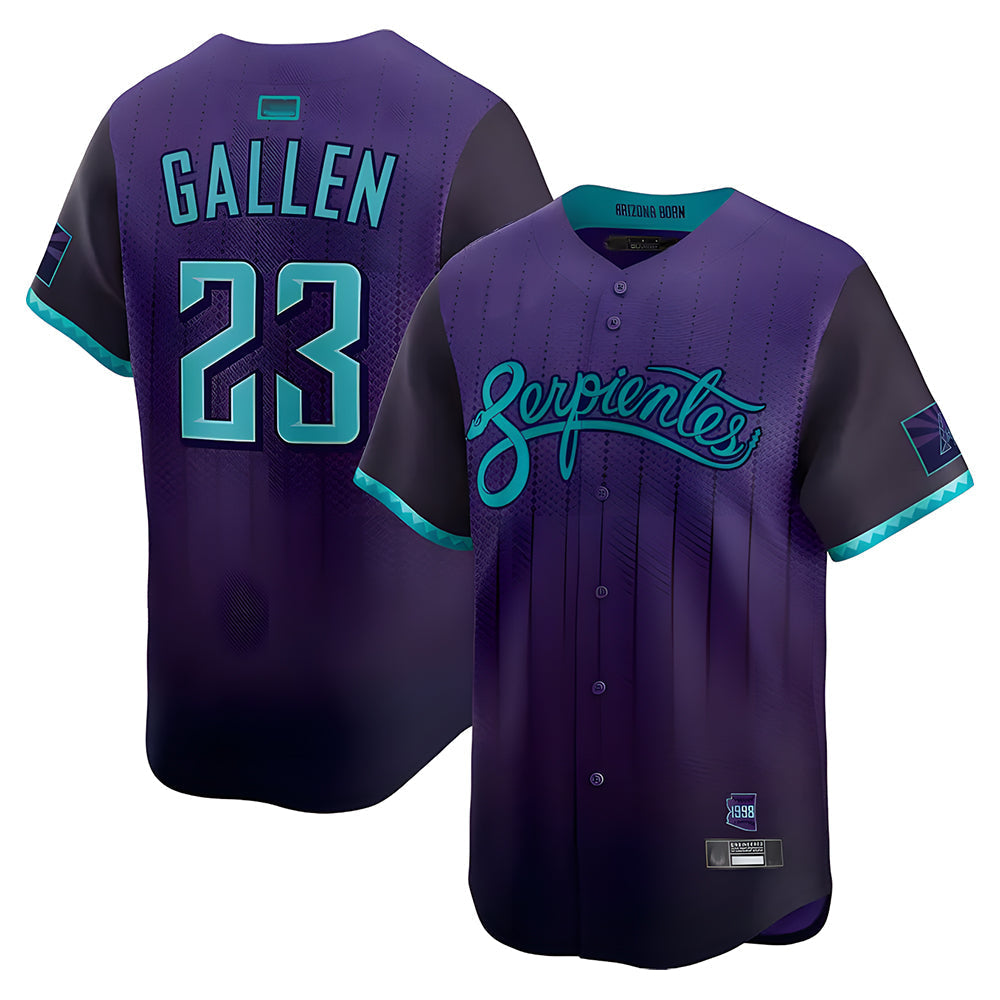 Blandc A.Diamondbacks #23 Zac Gallen Player Purple City Connect Limited Vapor Stitched Jerseys