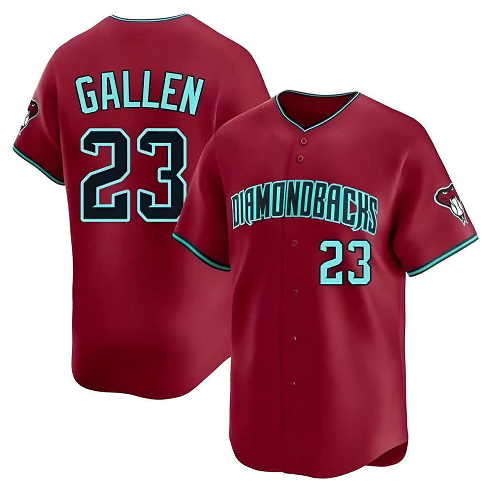 Blandc A.Diamondbacks #23 Zac Gallen Player Red Blue reserve Replica Game Stitched Jerseys