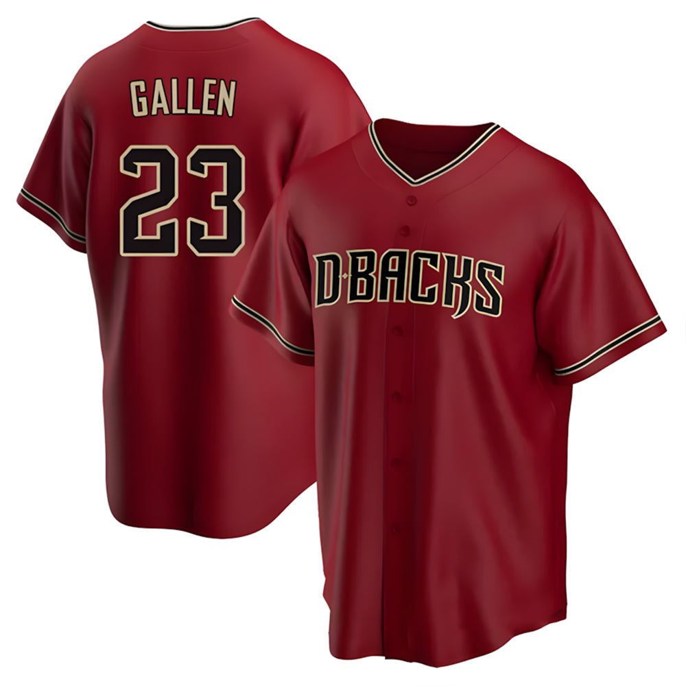 Blandc A.Diamondbacks #23 Zac Gallen Player Red Replica Game Stitched Jerseys