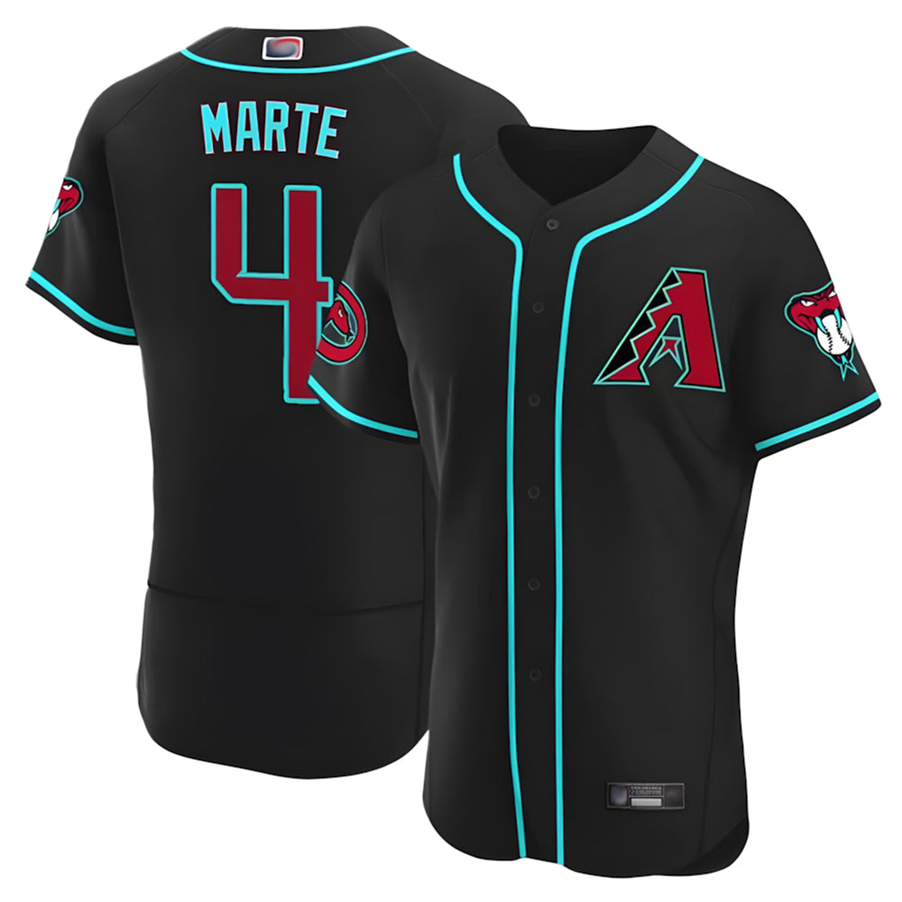 Blandc A.Diamondbacks #4 Ketel Marte Player Black Limited Stitched Jerseys