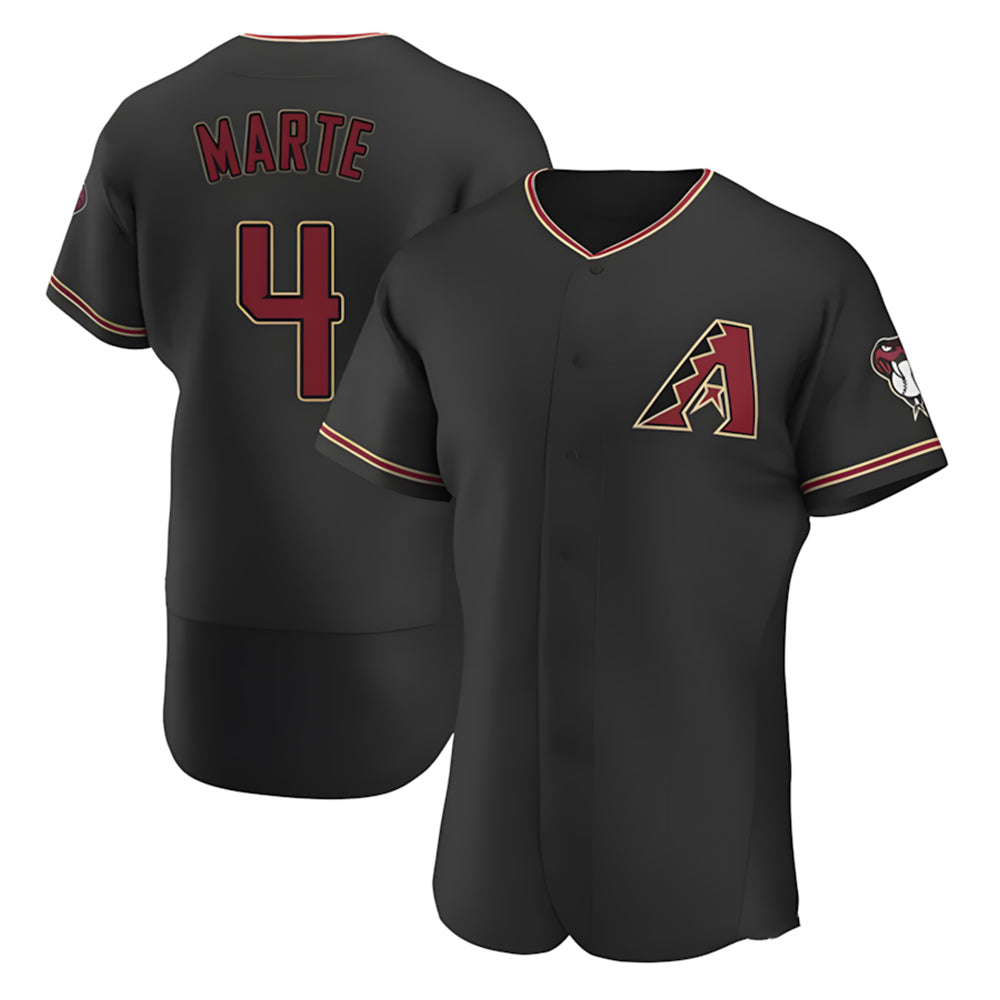 Blandc A.Diamondbacks #4 Ketel Marte Player Black Limited Elite Stitched Jerseys