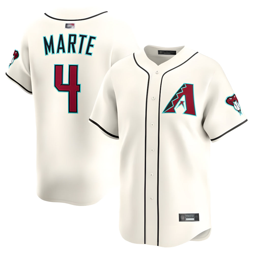 Blandc A.Diamondbacks #4 Ketel Marte Player Cream Limited Stitched Jerseys