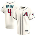 Blandc A.Diamondbacks #4 Ketel Marte Player Cream Limited Stitched Jerseys