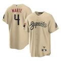 Blandc A.Diamondbacks #4 Ketel Marte Player Gold City Connect Stitched Jerseys