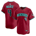 Blandc A.Diamondbacks #4 Ketel Marte Player Red Home Limited Stitched Jerseys