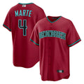 Blandc A.Diamondbacks #4 Ketel Marte Player Red Home Replica Stitched Jerseys