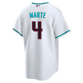 Blandc A.Diamondbacks #4 Ketel Marte Player White Replica Alt Game Stitched Jerseys