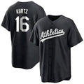 Blandc Athletics #16 Nick Kurtz Player Black Game Stitched Jerseys
