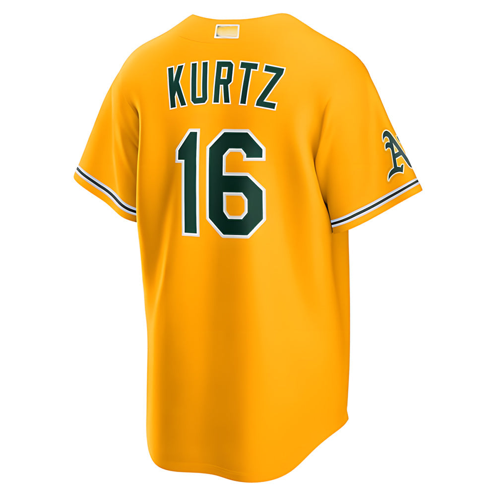 Blandc Athletics #16 Nick Kurtz Player Gold Alternate Stadium Stitched Jerseys