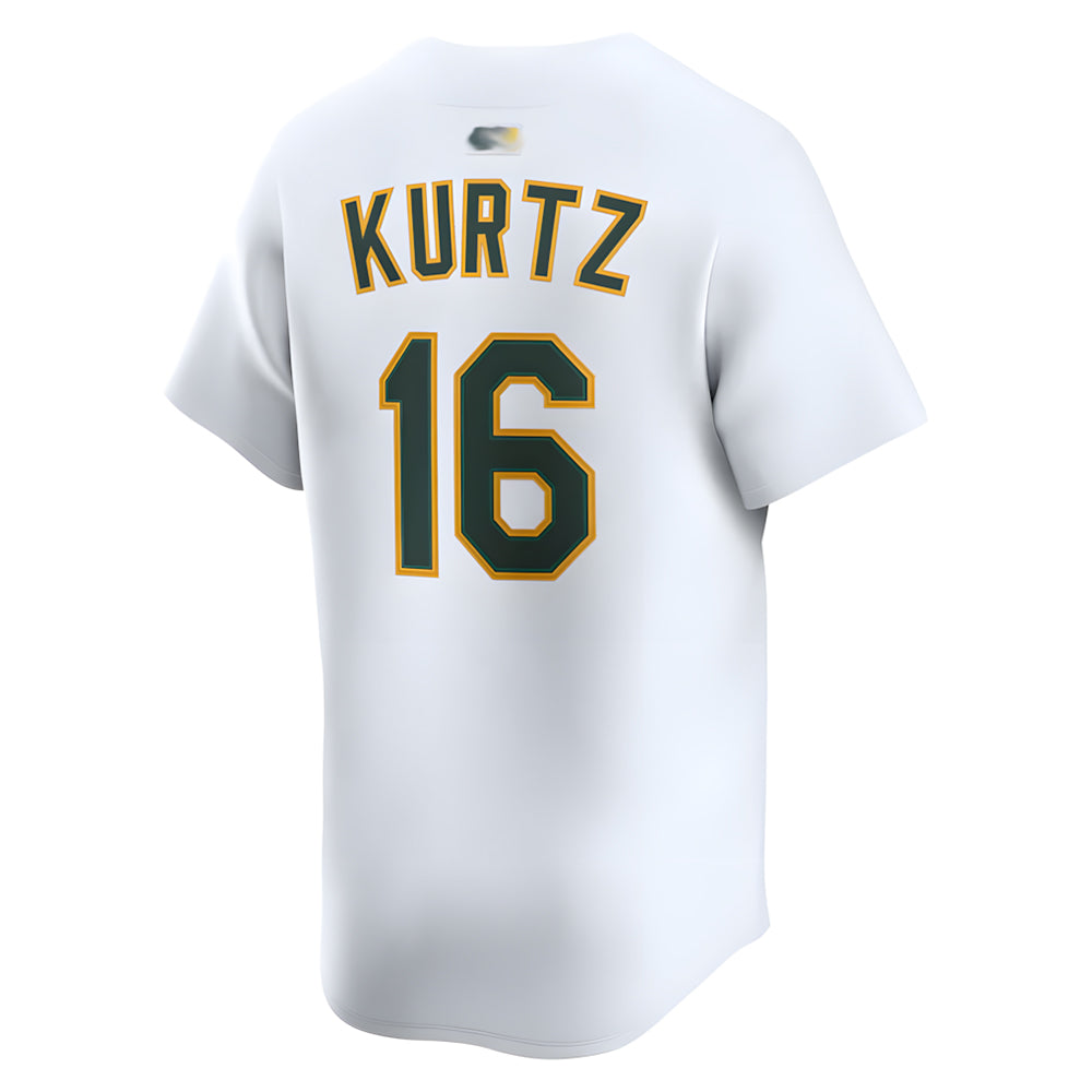 Blandc Athletics #16 Nick Kurtz Player White Home Limited Stitched Jerseys