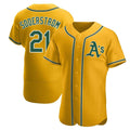 Blandc Athletics #21 Tyler Soderstrom Player Gold Authentic Alternate Stitched Jersey