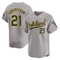 Blandc Athletics #21 Tyler Soderstrom Player Gray Limited Away Stitched Jersey