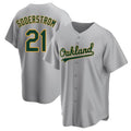 Blandc Athletics #21 Tyler Soderstrom Player Gray Replica Road Stitched Jersey