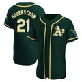Blandc Athletics #21 Tyler Soderstrom Player Green Authentic Alternate Stitched Jersey