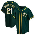 Blandc Athletics #21 Tyler Soderstrom Player Green Replica Alternate Stitched Jersey