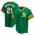 Blandc Athletics #21 Tyler Soderstrom Player Green Replica Cooperstown Collection Stitched Jersey