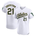 Blandc Athletics #21 Tyler Soderstrom Player White Elite Home Stitched Jersey