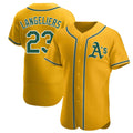 Blandc Athletics #23 Shea Langeliers Player Gold Authentic Alternate Stitched Jerseys