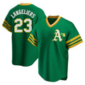 Blandc Athletics #23 Shea Langeliers Player Green Replica Cooperstown Collection T shirt Stitched Jerseys