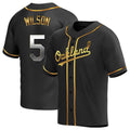 Blandc Athletics #5 Jacob Wilson Black Golden Replica Alternate  Stitched Jersey