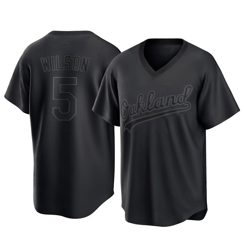 Blandc Athletics #5 Jacob Wilson Black Replica Pitch Fashion T shirt Stitched Jersey