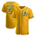 Blandc Athletics #5 Jacob Wilson Gold Authentic Alternate Stitched Jersey