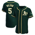 Blandc Athletics #5 Jacob Wilson Green Authentic Alternate Stitched Jersey