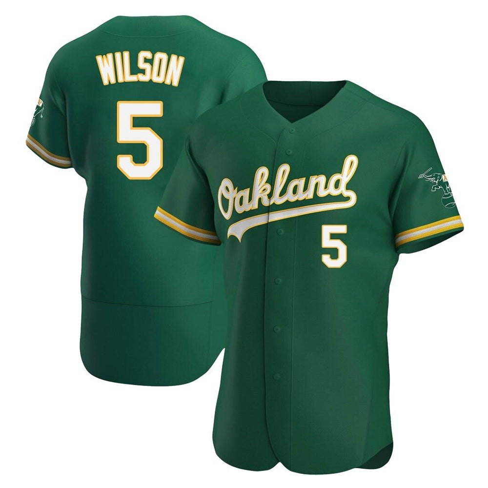 Blandc Athletics #5 Jacob Wilson Green Authentic Kelly Alternate Stitched Jersey