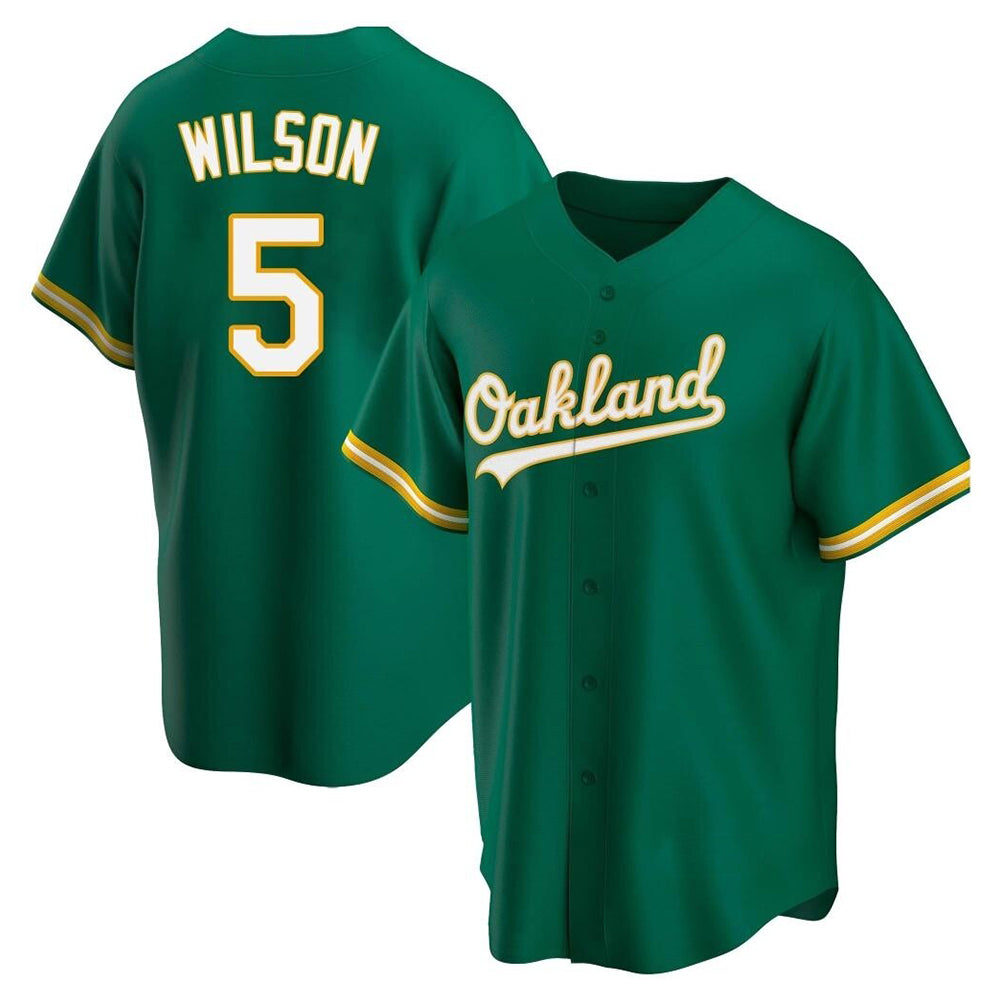 Blandc Athletics #5 Jacob Wilson Green Kelly Alternate Stitched Jersey