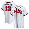 Blandc A.Braves #13 Ronald Acuna Jr. 2025 All-Star Game Home Replica Player Jersey - White Stitched Personalized Jersey