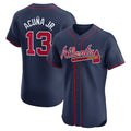 Blandc A.Braves #13 Ronald Acuna Jr. Alternate Elite Player Jersey - Navy Personalized Jerseys