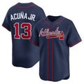 Blandc A.Braves #13 Ronald Acuna Jr. Alternate Limited Jersey - Navy Personalized Jerseys