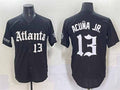Blandc A.Braves #13 Ronald Acuna Jr. Black Gothic South x Outkast Edition Vapor Limited Stitched Personalized Jersey