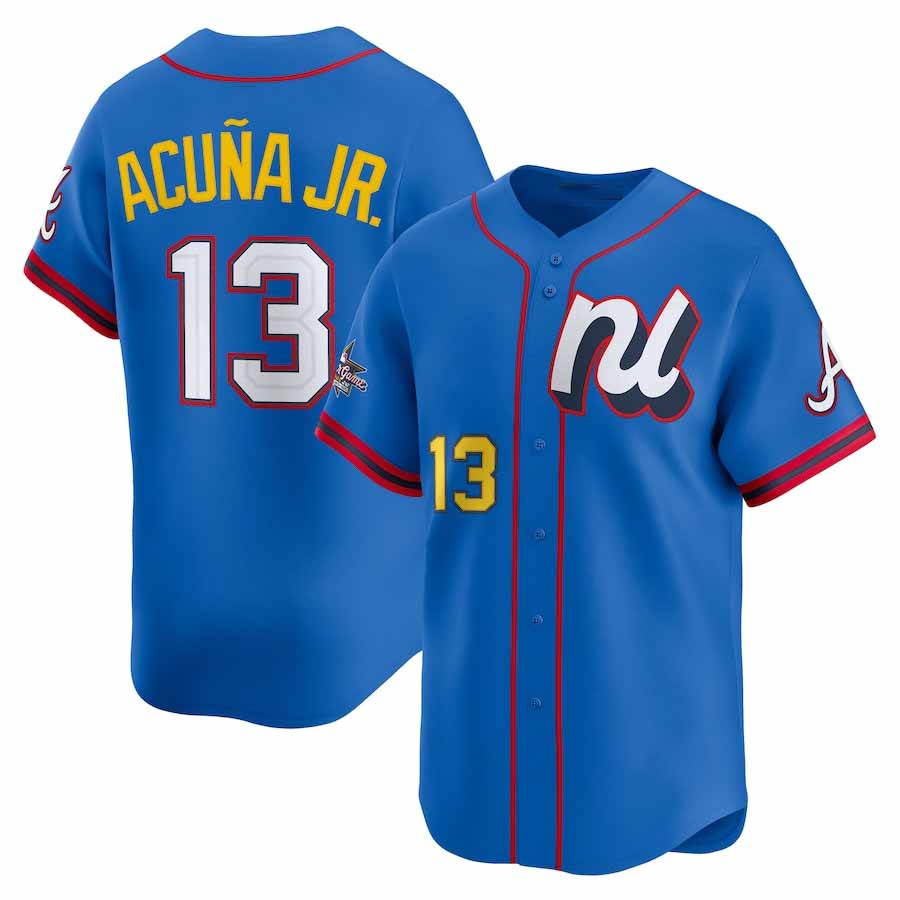 Blandc A.Braves #13 Ronald Acuna Jr. National League 2025 All-Star Edition Limited Player Jersey - Blue Personalized Jersey