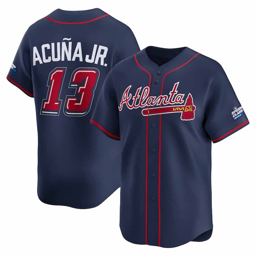 Blandc A.Braves #13 Ronald Acuna Jr. Navy 2025 Speedway Classic Alternate Limited Player Personalized Jersey