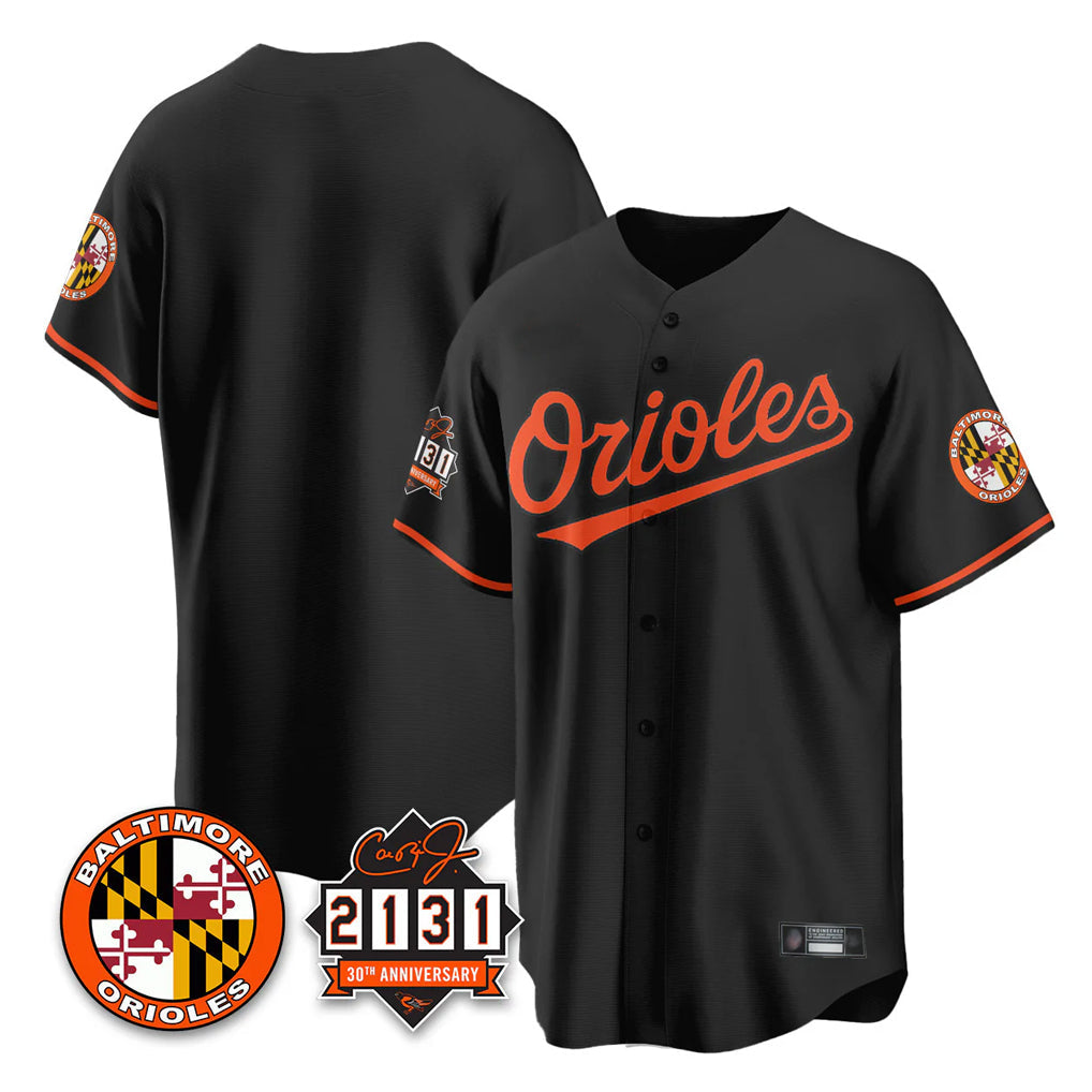 Blandc B.Orioles Black 30th Anniversary of 2131 Home Game Blank Player Stitched Jerseys