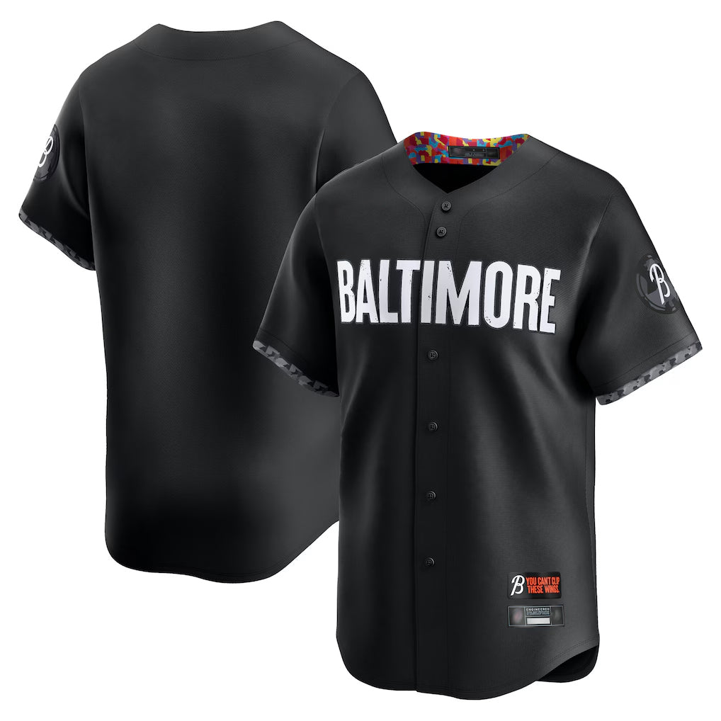 Blandc B.Orioles Black City Connect Limited Home Game Blank Player Stitched Jerseys