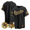 Blandc B.Orioles Black Gold 30th Anniversary of 2131 Home Game Blank Player Stitched Jerseys