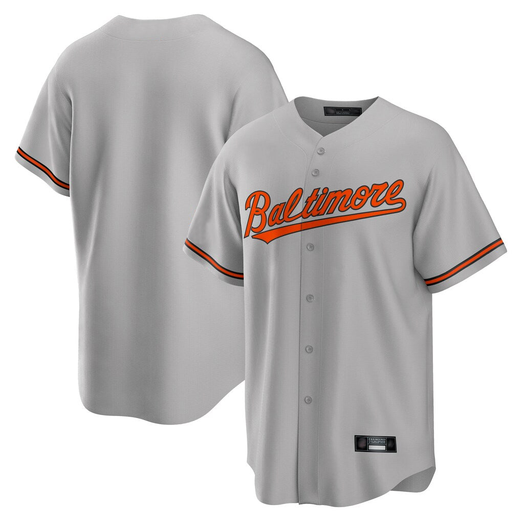 Blandc B.Orioles Gray Home Game Blank Player Stitched Jerseys