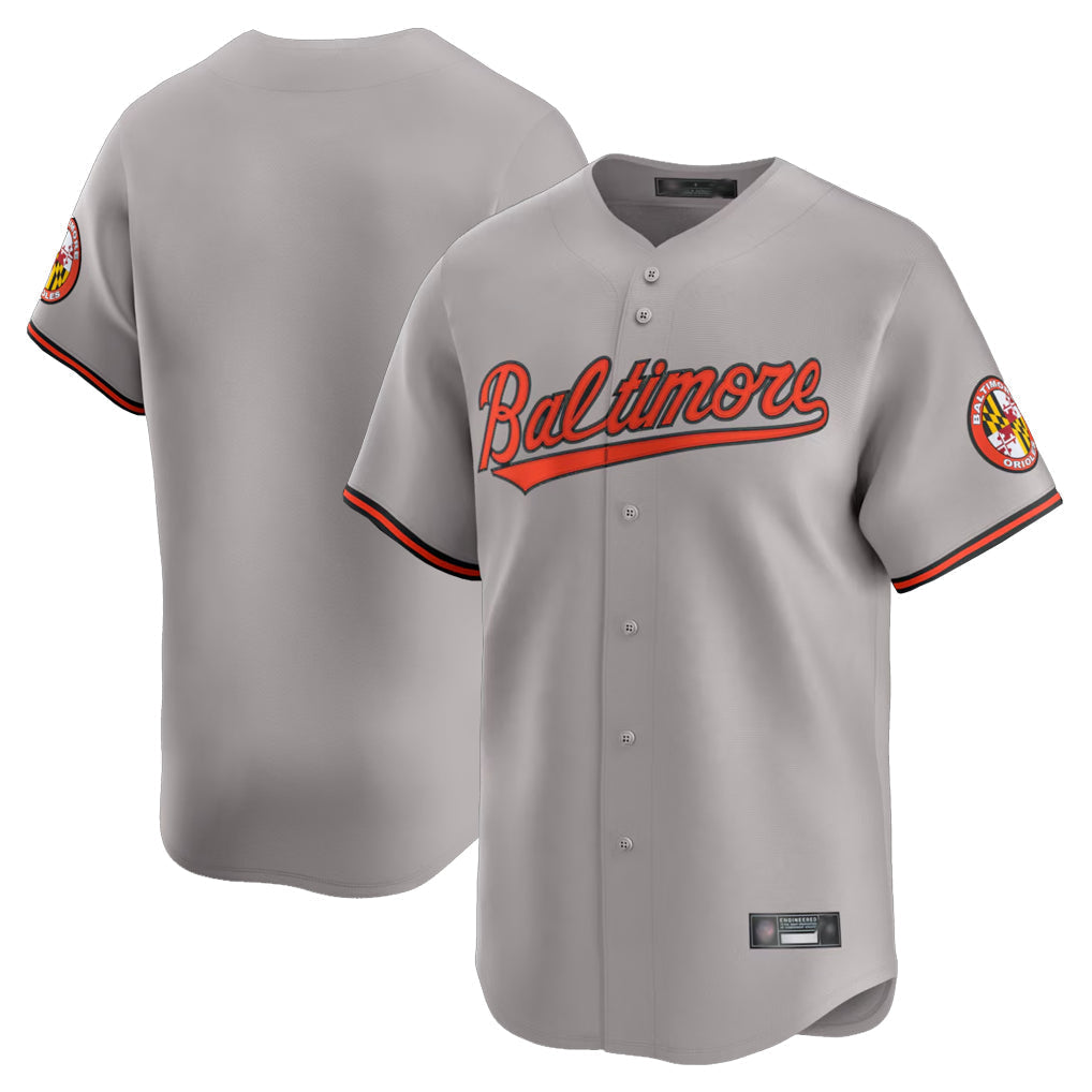 Blandc B.Orioles Gray Limited Home Game Blank Player Stitched Jerseys