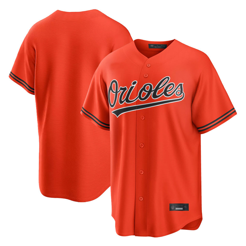 Blandc B.Orioles Orange Home Game Blank Player Stitched Jerseys